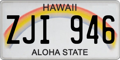 HI license plate ZJI946