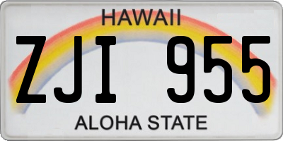 HI license plate ZJI955