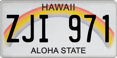 HI license plate ZJI971