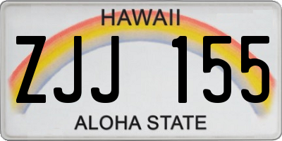 HI license plate ZJJ155