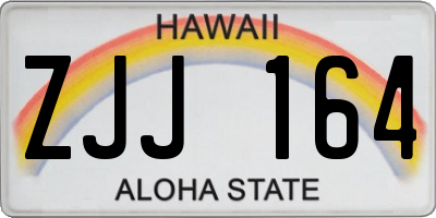 HI license plate ZJJ164