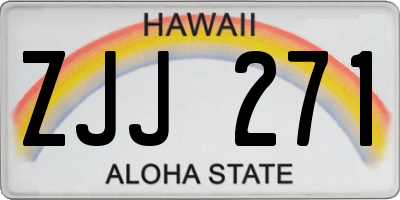 HI license plate ZJJ271