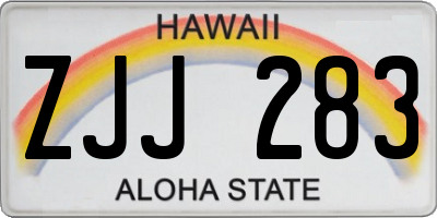 HI license plate ZJJ283