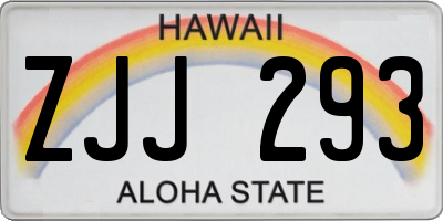 HI license plate ZJJ293