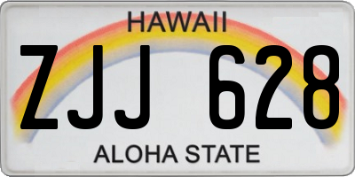 HI license plate ZJJ628