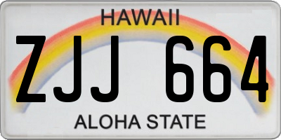 HI license plate ZJJ664