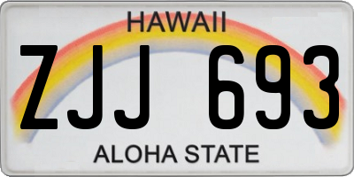 HI license plate ZJJ693
