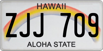 HI license plate ZJJ709