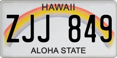 HI license plate ZJJ849