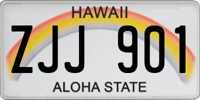 HI license plate ZJJ901