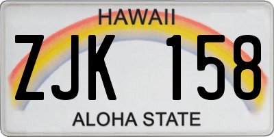 HI license plate ZJK158