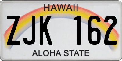 HI license plate ZJK162