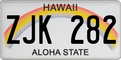 HI license plate ZJK282