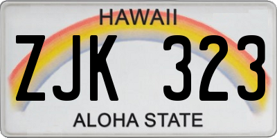 HI license plate ZJK323