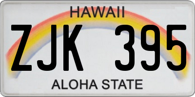 HI license plate ZJK395