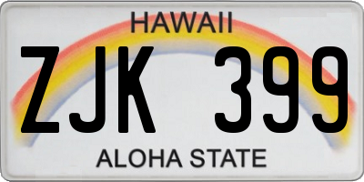 HI license plate ZJK399