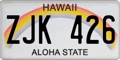 HI license plate ZJK426