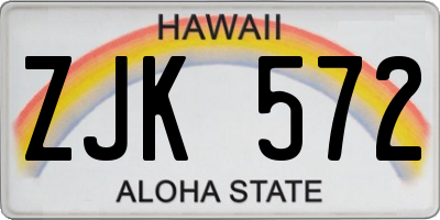 HI license plate ZJK572