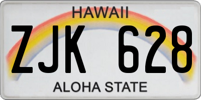 HI license plate ZJK628