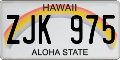 HI license plate ZJK975