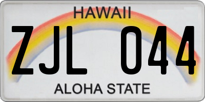 HI license plate ZJL044