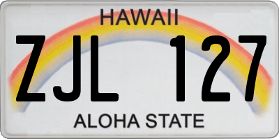 HI license plate ZJL127