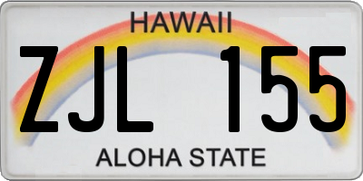 HI license plate ZJL155