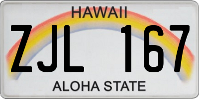 HI license plate ZJL167