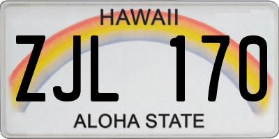 HI license plate ZJL170