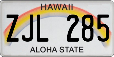 HI license plate ZJL285