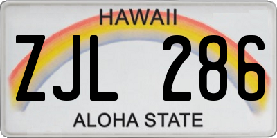 HI license plate ZJL286