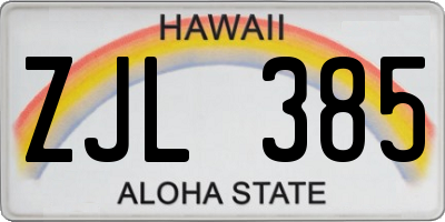 HI license plate ZJL385