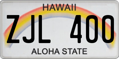 HI license plate ZJL400