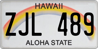 HI license plate ZJL489