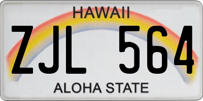 HI license plate ZJL564