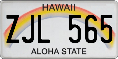 HI license plate ZJL565