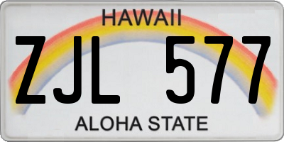 HI license plate ZJL577