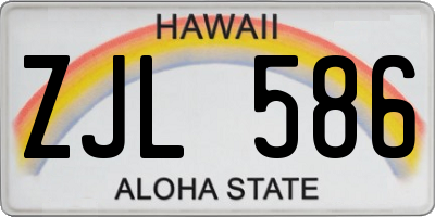 HI license plate ZJL586