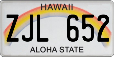 HI license plate ZJL652