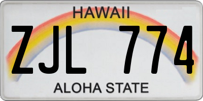 HI license plate ZJL774