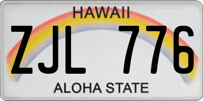 HI license plate ZJL776