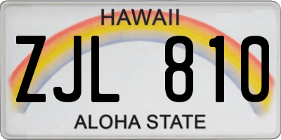 HI license plate ZJL810
