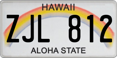 HI license plate ZJL812