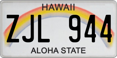 HI license plate ZJL944