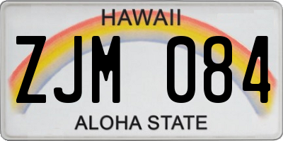 HI license plate ZJM084