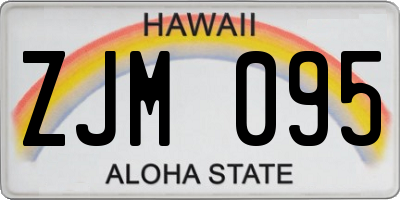 HI license plate ZJM095