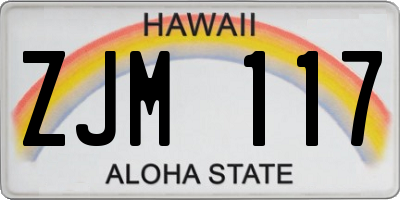 HI license plate ZJM117