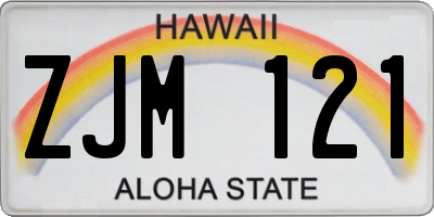 HI license plate ZJM121