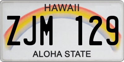 HI license plate ZJM129