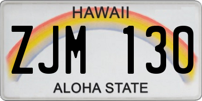 HI license plate ZJM130